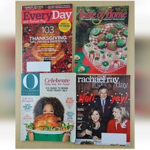 Bundle of 4 Christmas Magazines Rachel Ray, Taste of Home ++